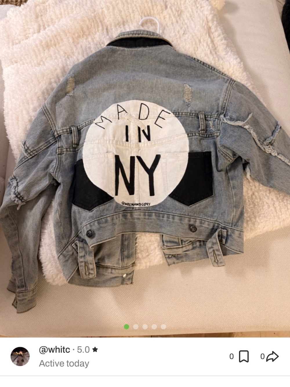 Light Wash 'Made in NY' Graphic Denim Jacket - Women